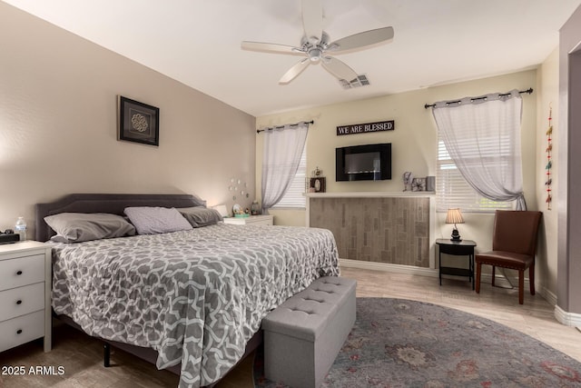 18669 W Vista Norte St, Goodyear, AZ 85338 - bedroom featuring wood finished floors and a ceiling fan