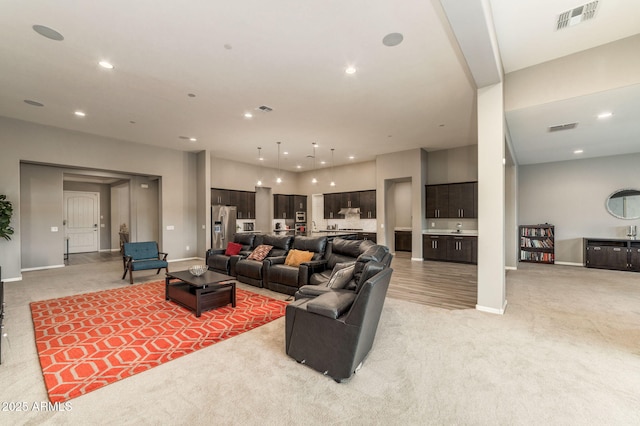 view of carpeted living room