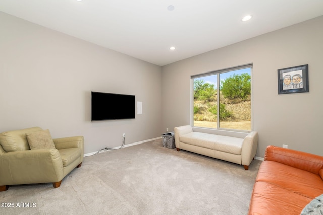 view of carpeted living room