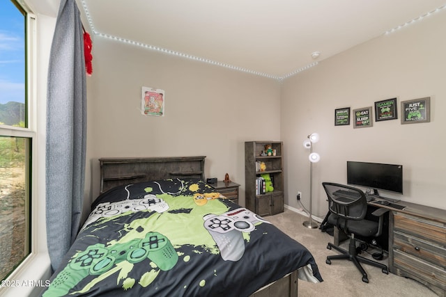 view of carpeted bedroom