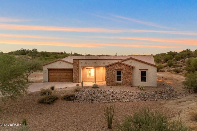 view of front of house featuring a garage