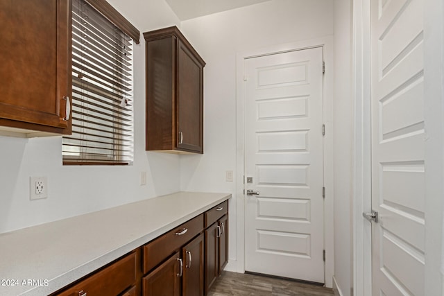 interior space with hardwood / wood-style floors