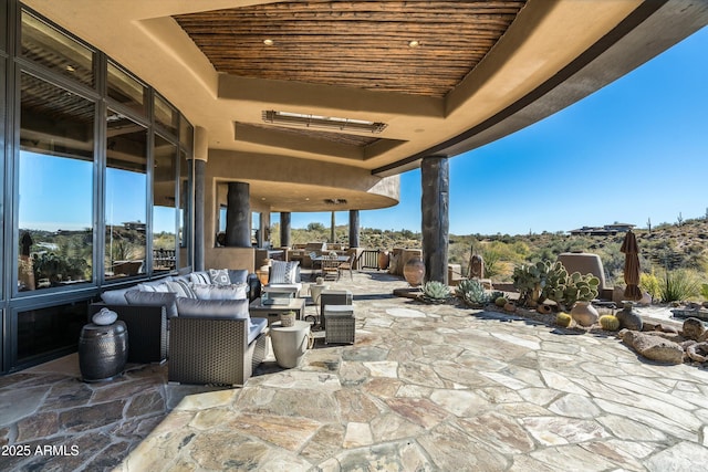 view of patio / terrace featuring an outdoor hangout area