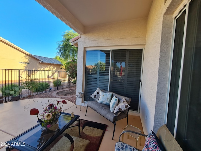 view of patio with outdoor lounge area