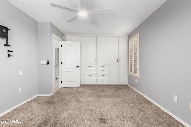 870 E Megan St, Gilbert, AZ 85295 - unfurnished bedroom featuring carpet floors, baseboards, and a ceiling fan