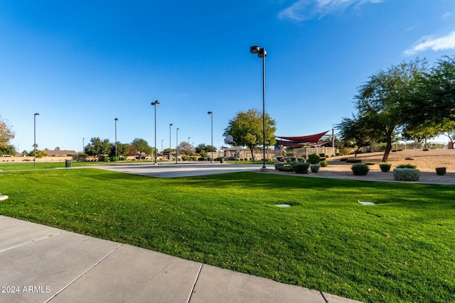 view of community with a yard