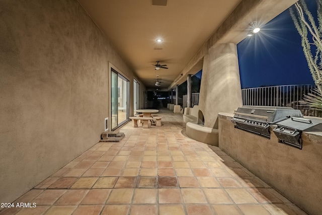 view of patio / terrace featuring area for grilling and exterior kitchen