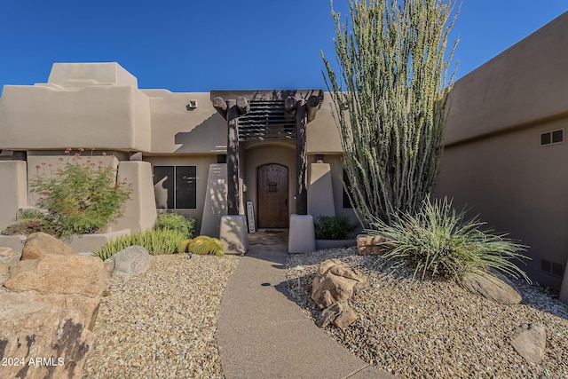 view of pueblo-style house