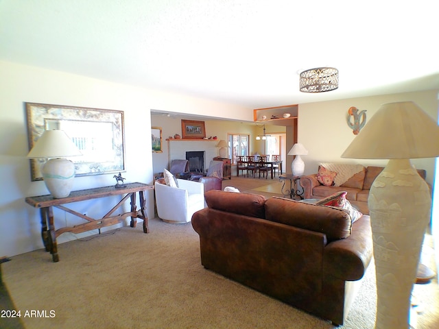 view of carpeted living room