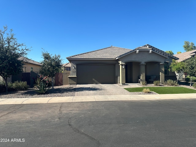 view of front of house featuring a garage