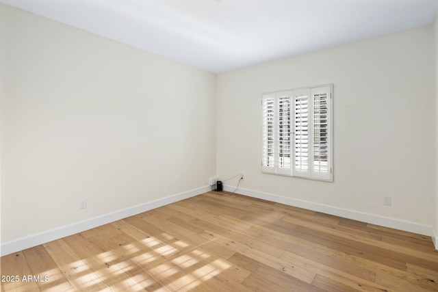 empty room featuring light hardwood / wood-style flooring