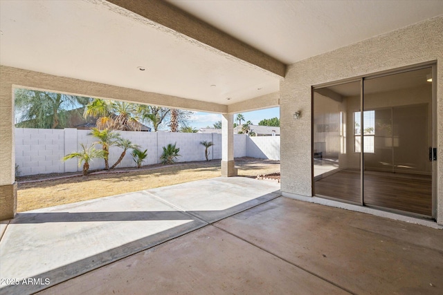 view of patio / terrace with a fenced backyard