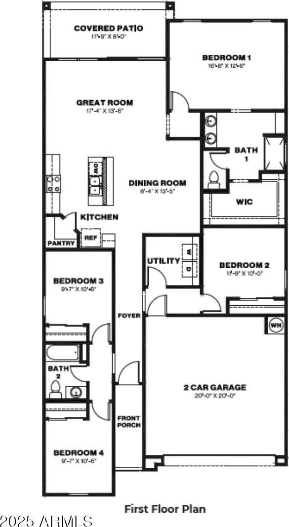 1342 W Hess Ave, Coolidge, AZ 85128 - room layout