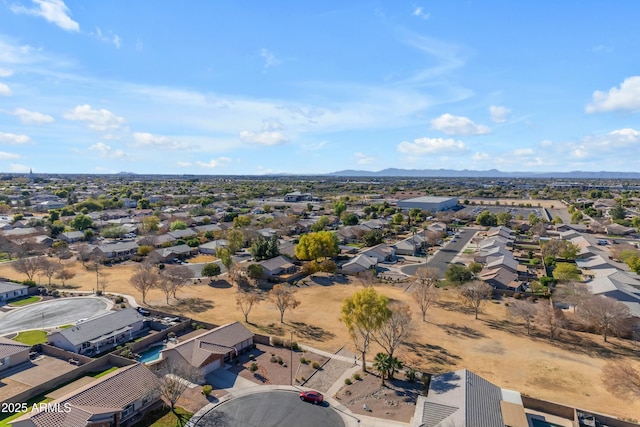 bird's eye view featuring a mountain view