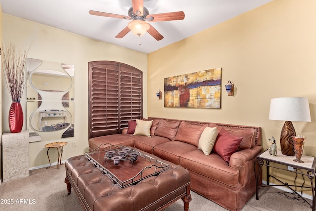 5314 W Bowker St, Laveen, AZ 85339 - carpeted living area with ceiling fan