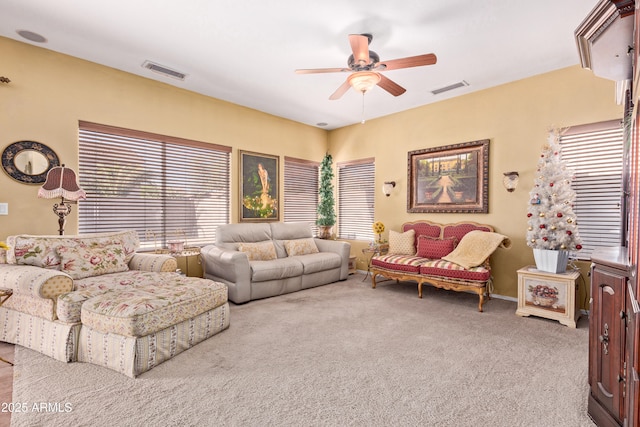5314 W Bowker St, Laveen, AZ 85339 - living room featuring a ceiling fan and carpet floors