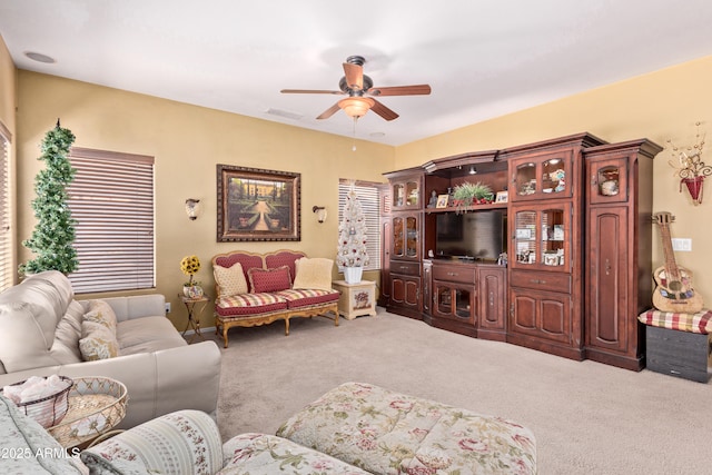 5314 W Bowker St, Laveen, AZ 85339 - living area featuring ceiling fan and carpet floors