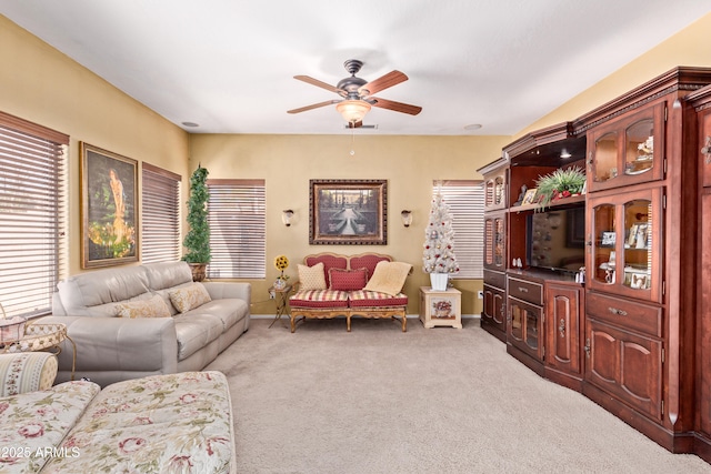 5314 W Bowker St, Laveen, AZ 85339 - living area with light carpet and a ceiling fan