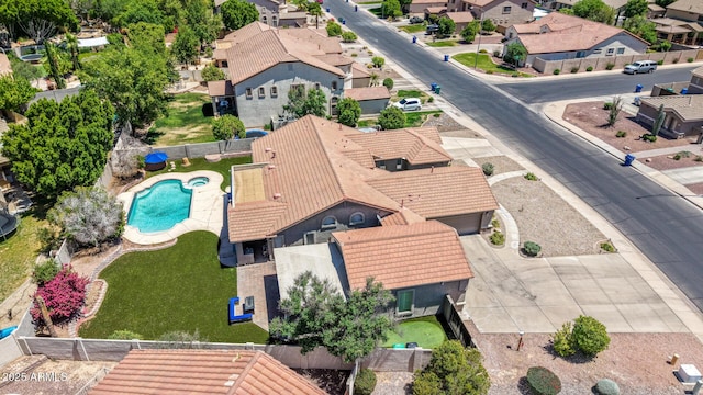 drone / aerial view featuring a residential view