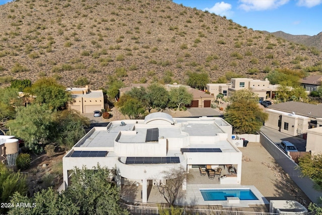 aerial view featuring a mountain view