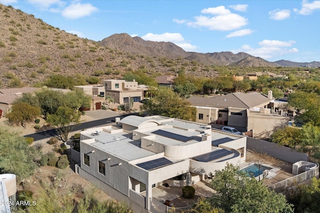 bird's eye view featuring a mountain view