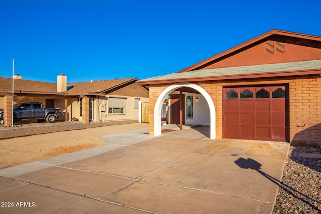 ranch-style house with a garage