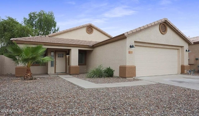 view of front of house featuring a garage