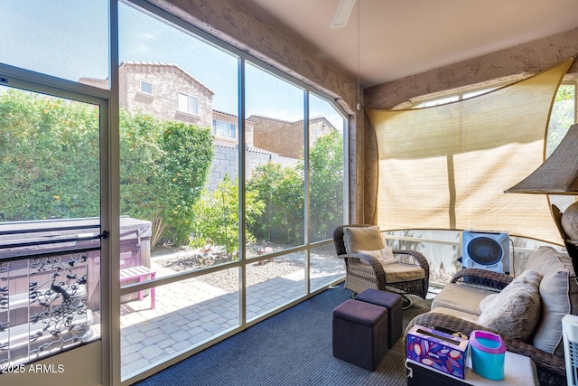 4630 E Navigator Ln, Phoenix, AZ 85050 - sunroom with a jacuzzi