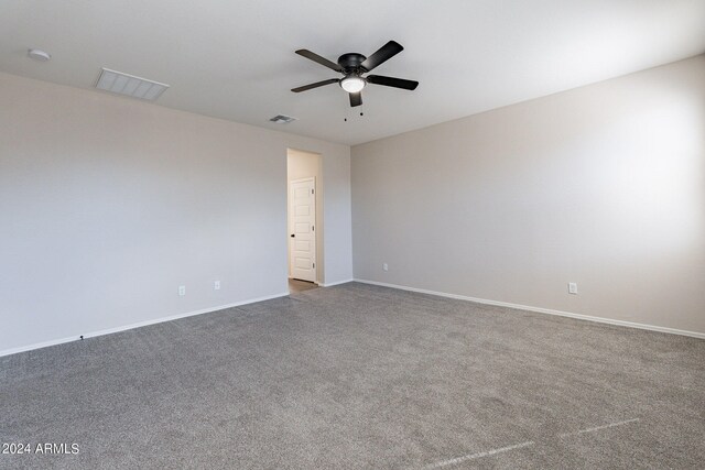 spare room featuring ceiling fan