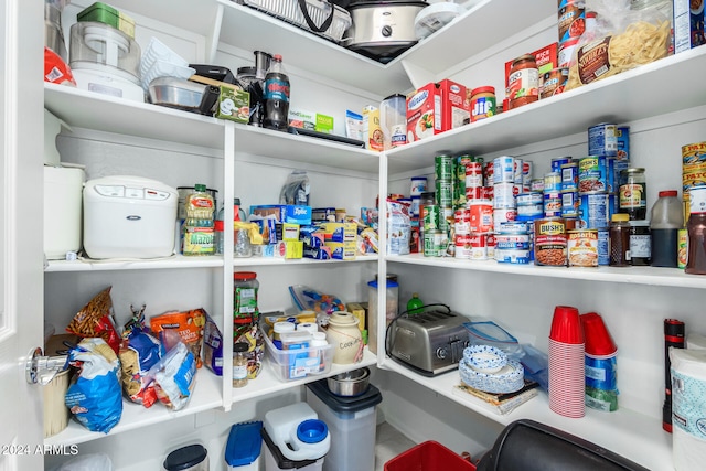 view of pantry