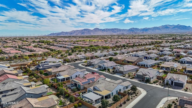 aerial view featuring a mountain view