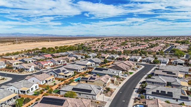 aerial view featuring a mountain view