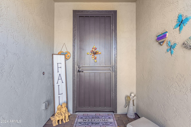 view of doorway to property