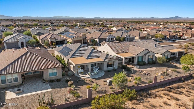 aerial view featuring a mountain view