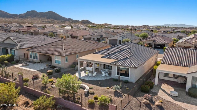 bird's eye view with a mountain view