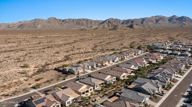 bird's eye view featuring a mountain view