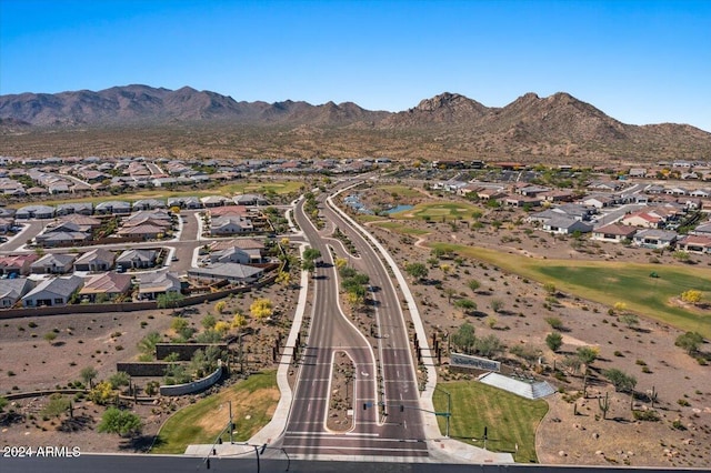 bird's eye view featuring a mountain view