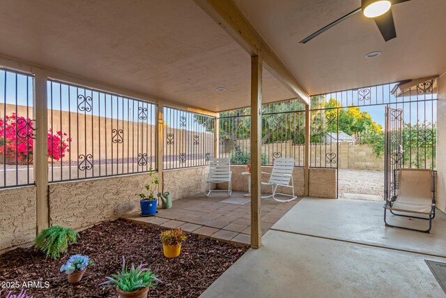 view of patio / terrace with a fenced backyard