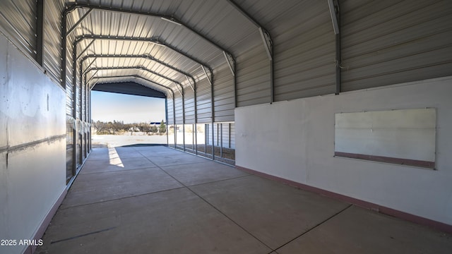 exterior space with a carport