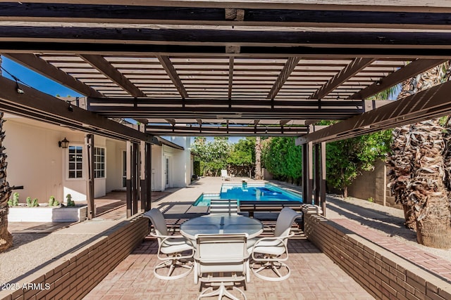 5333 E Sheena Dr, Scottsdale, AZ 85254 - view of patio / terrace with a pergola and outdoor dining space