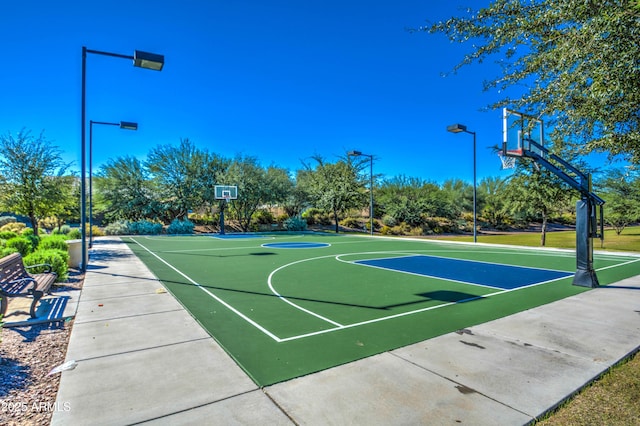 view of basketball court featuring community basketball court