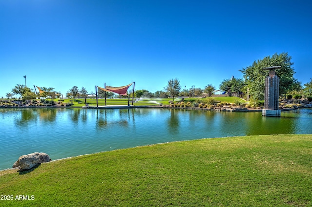 view of water feature