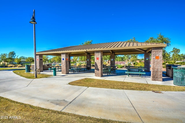 view of community featuring a gazebo