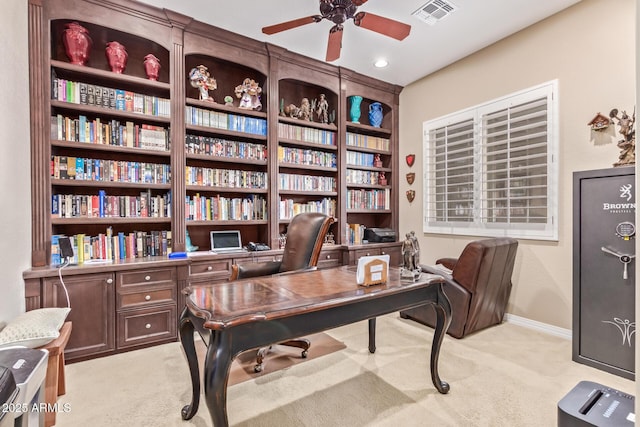 30056 N 129th Ave, Peoria, AZ 85383 - office area with light carpet and ceiling fan