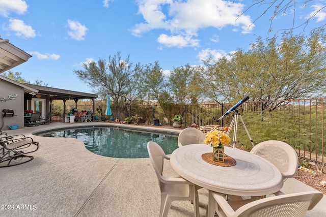 view of pool featuring a patio area