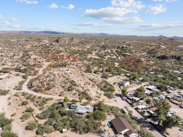 drone / aerial view with a mountain view