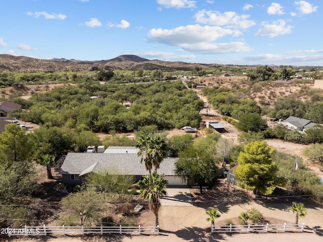 aerial view featuring a mountain view