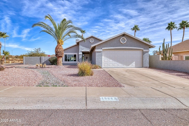 ranch-style house with a garage