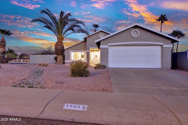 view of front of house featuring a garage