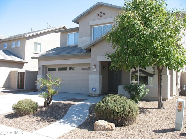 view of front of home featuring a garage